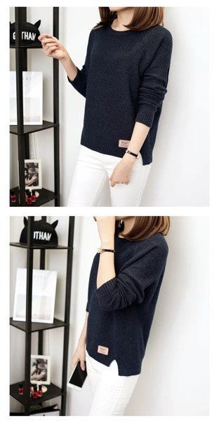 Women's Pullover Loose Knit Sweater