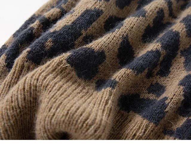 Mohair leopard sweater