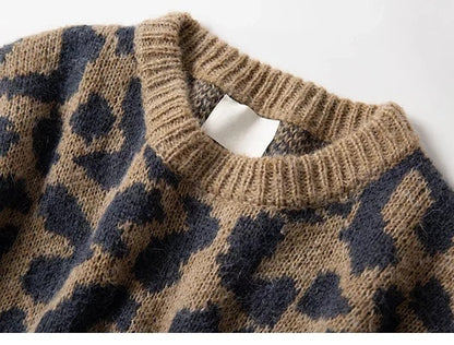 Mohair leopard sweater