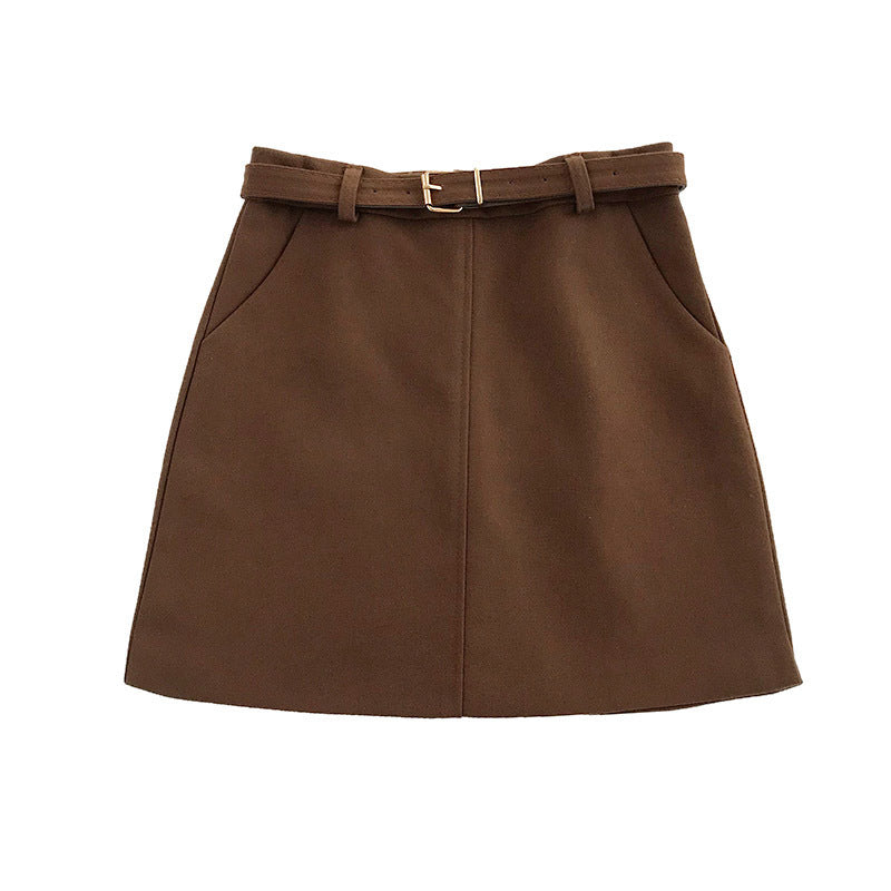 High waist All-match Bag Hip A-line Skirt