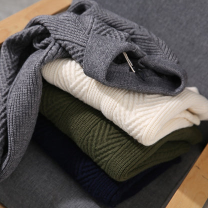 Fall Winter Polo Collar Pullover Sweater