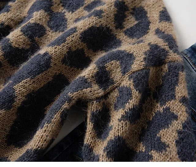 Mohair leopard sweater