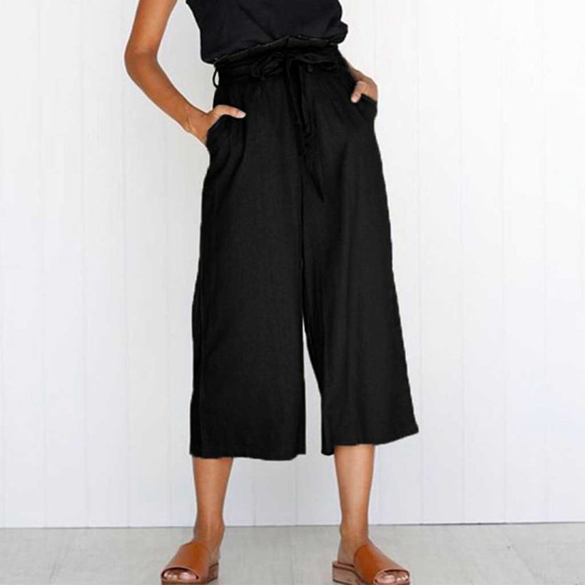 Cropped Wide Leg Cropped Pants