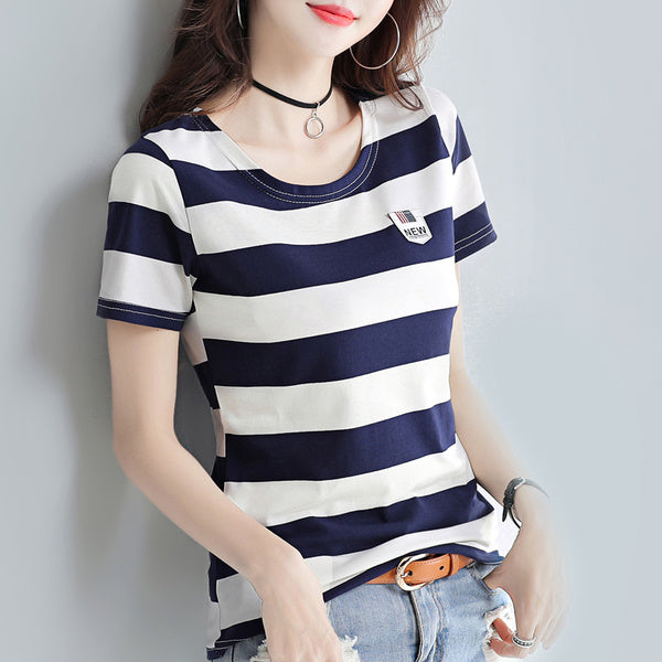 Spring And Summer New Cute Cat Short Sleeved T-shirt