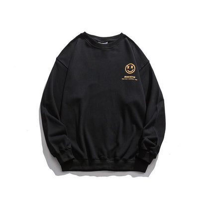 Long-sleeved sweatshirt with smiley letters on the back