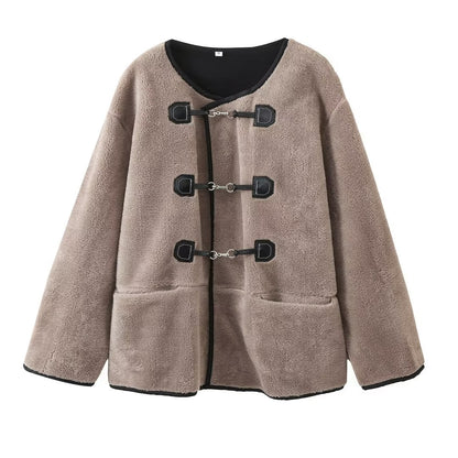 Retro Chenille Wool Women's Young Chenille Coat Coat