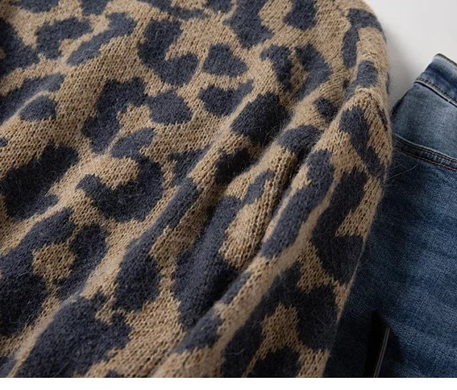 Mohair leopard sweater