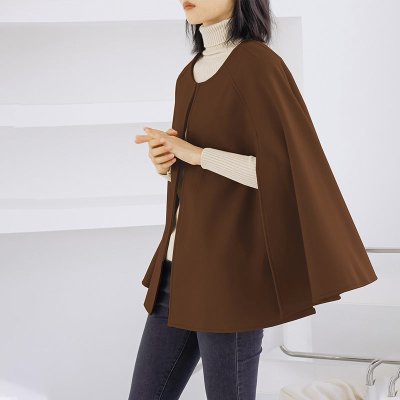 Autumn And Winter Woolen Overcoat Women's Autumn All-matching Outer Wear Shawl