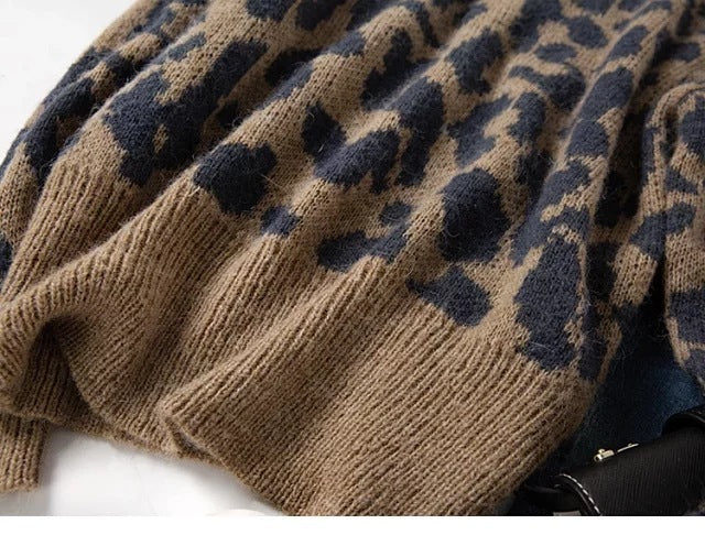 Mohair leopard sweater