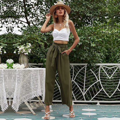 New Women's High Waist Fashion Casual Wide Leg Pants