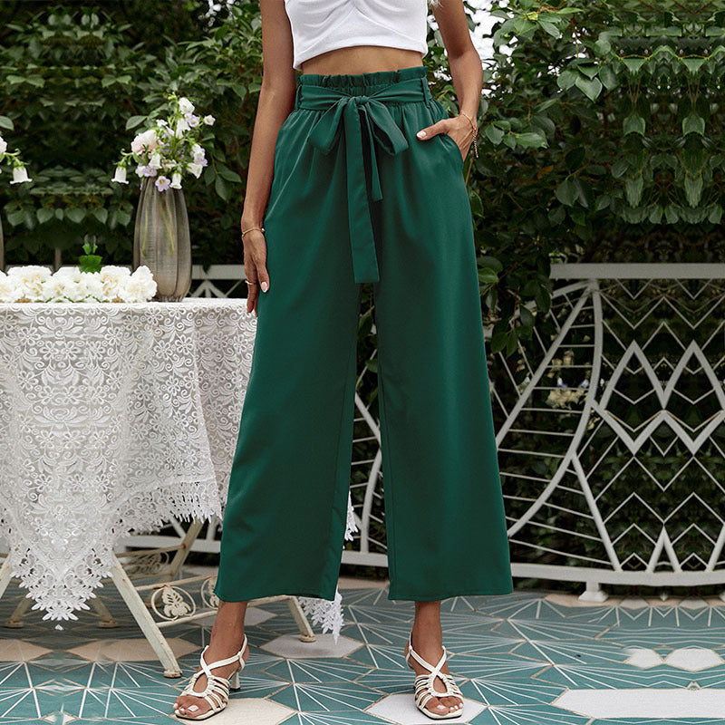 New Women's High Waist Fashion Casual Wide Leg Pants