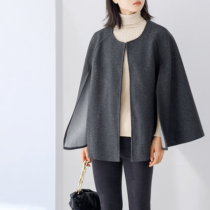 Autumn And Winter Woolen Overcoat Women's Autumn All-matching Outer Wear Shawl