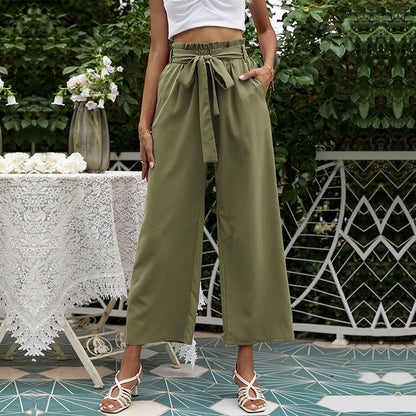 New Women's High Waist Fashion Casual Wide Leg Pants